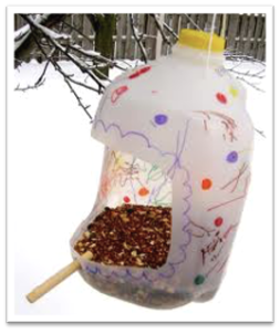 Laundry Jug Bird Feeder